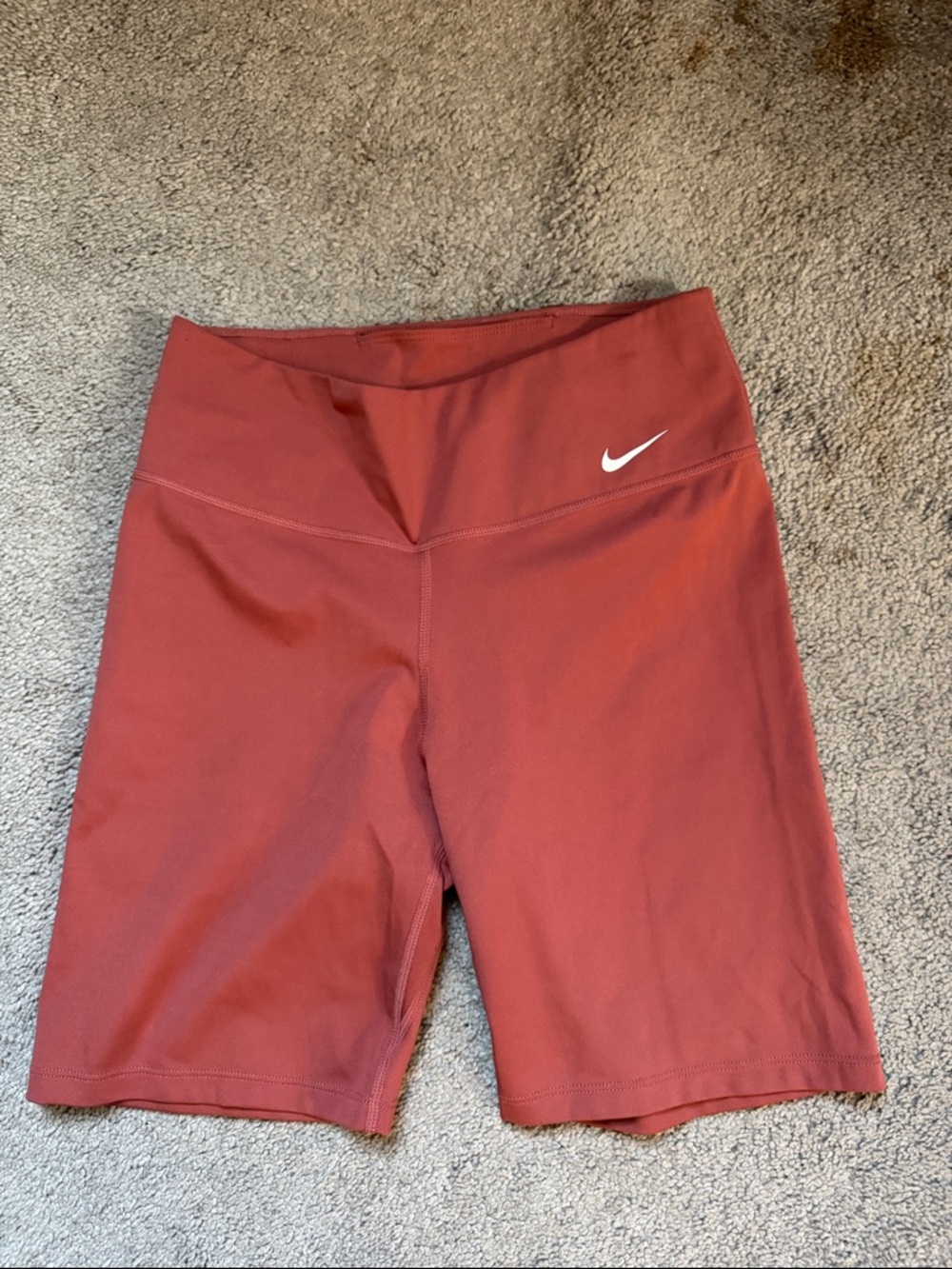 Nike Women's Burnt Orange High-Rise Bike Shorts